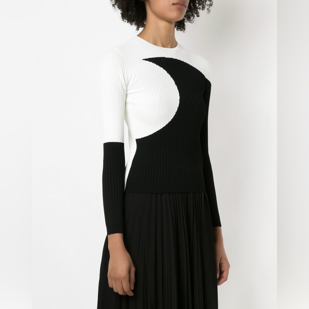 Valentino Ribbed Moon Inlay Sweater
